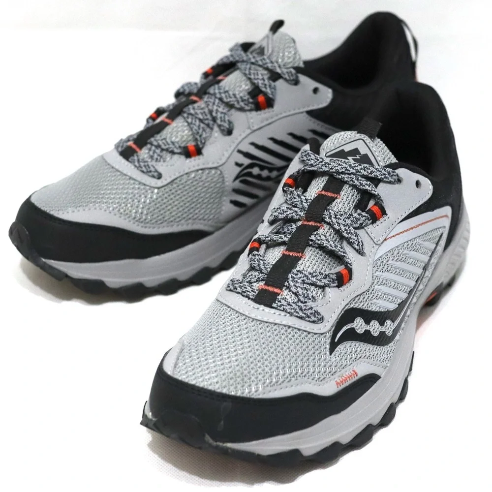 Saucony Men’s Excursion TR15 Trail/Athletic Shoes Alloy Scarlet Gray Black US 11